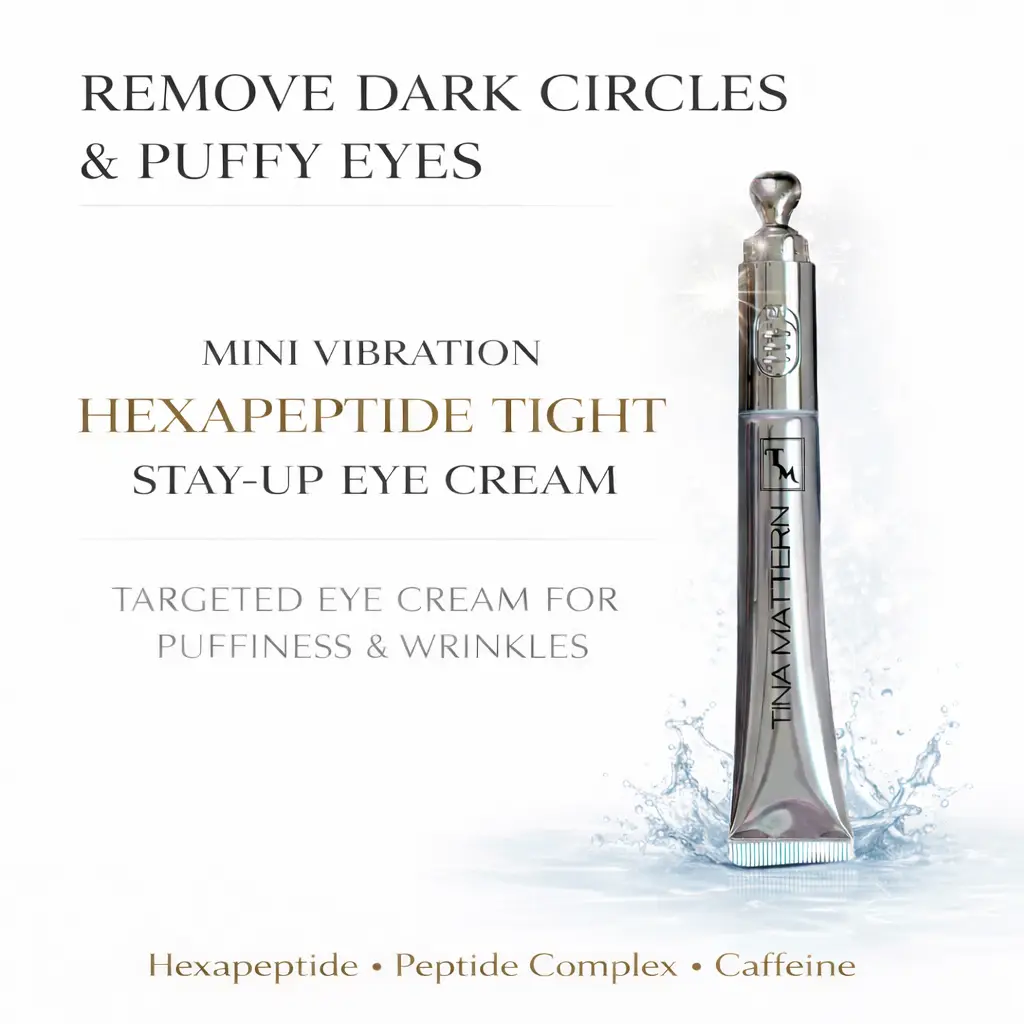 Tina Mattern Hexapeptide Eye Cream with Pulsating Applicator – Firm, Smooth & Refresh 1 Tina Mattern Mini Vibration Hexapeptide Tight Stay-Up Eye Cream for dark circles and puffy eyes