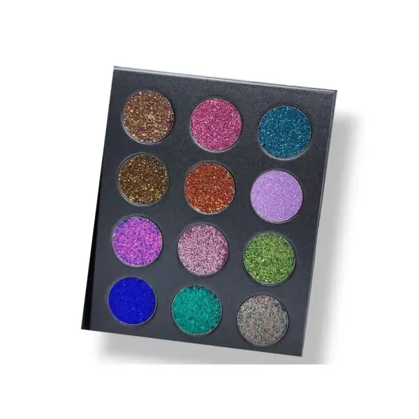 Tina Mattern Chameleon Glitter 12-Palette Eyeshadow – Free Large Primer Included - Image 5