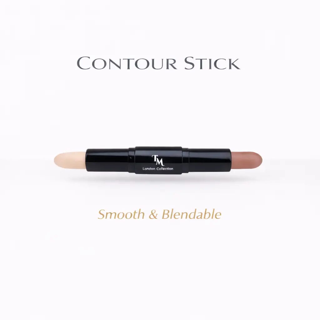 Tina Mattern Contour Stick – Smooth & Blendable, Vegan Formula 1 Tina Mattern Contour Stick hero image showing a dual-ended contour stick with light and dark shades on a white background