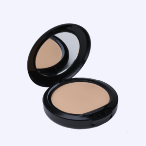 Tina Mattern Powder Compact with built-in mirror and applicator for a flawless matte finish.