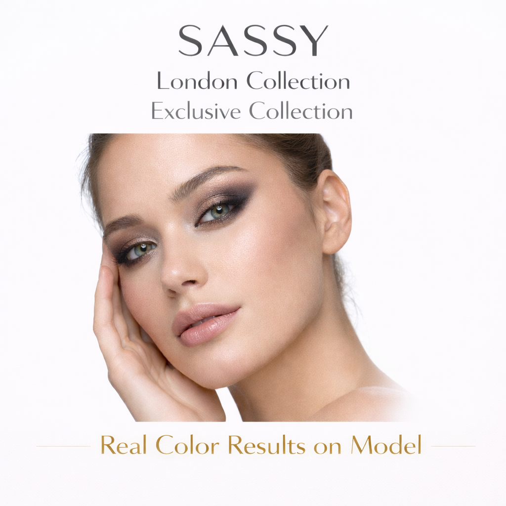 Tina Mattern London Collection 9-Palette Sassy Eyeshadow 2 Model wearing SASSY London Collection Exclusive Eyeshadow Palette shades showing real color results