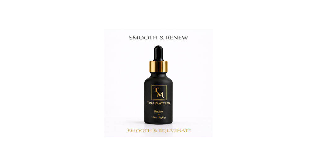 Tina Mattern Retinol + Anti-Aging Serum helps smooth skin and visibly reduce wrinkles.