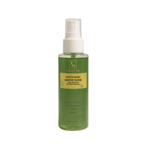 Tina Mattern Witch Hazel Toner in a green bottle, designed to tighten pores and balance oil production.