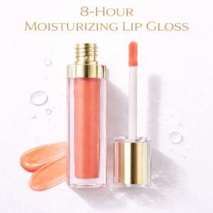 Tina Mattern 8-Hour Moisturizing Lip Gloss with applicator wand displayed on a white background.