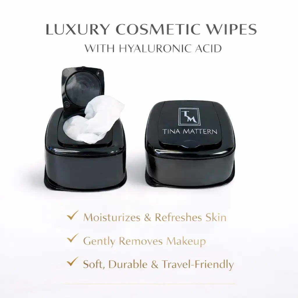 Tina Mattern Luxury Cosmetic Wipes With Hyaluronic Acid 2 Luxury Cosmetic Wipes with Hyaluronic Acid benefits image