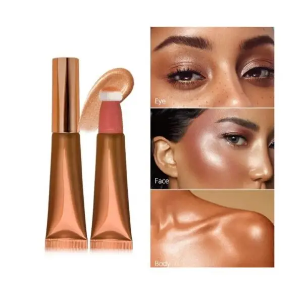 Tina Mattern Waterproof Bronzer & Highlighter Stick – Cream Contour with Cushion Applicator - Image 2