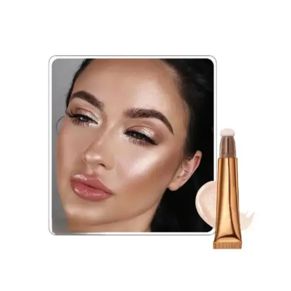 Tina Mattern Waterproof Bronzer & Highlighter Stick – Cream Contour with Cushion Applicator - Image 4