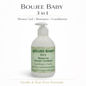 Boujee Baby 3-in-1 Shower Gel, Shampoo and Conditioner bottle on white background