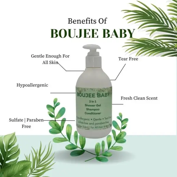 Boujee Baby Hypoallergenic 3-in-1 - Shampoo, Conditioner & Body Wash - Image 2
