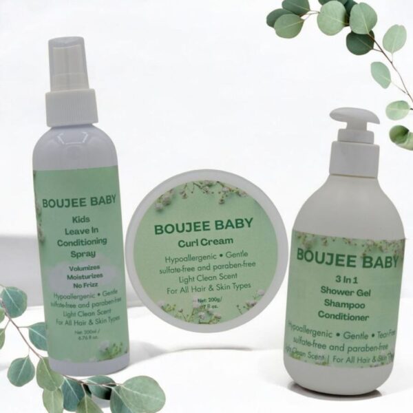 Boujee Baby Hypoallergenic 3-Piece Hair Care Set