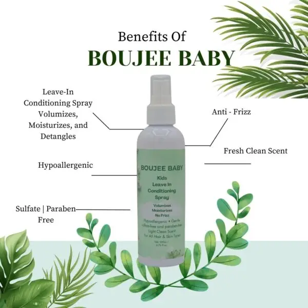 Boujee Baby Hypoallergenic Leave-In Conditioning Spray – Volumizes, Moisturizes & Detangles - Image 2