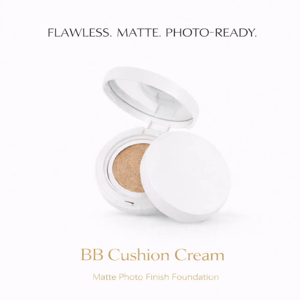 Tina Mattern BB Cushion Cream – Matte Photo Finish Foundation 1 Tina Mattern BB Cushion Cream matte photo finish foundation in compact case