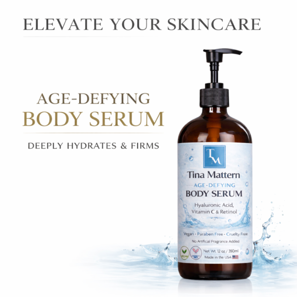 Tina Mattern Age-Defying Body Serum 12 oz with Hyaluronic Acid Vitamin C Retinol