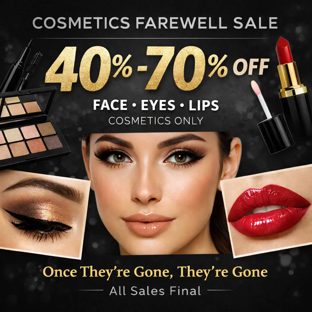 Tina Mattern cosmetics sale 40 to 70 percent off makeup including face, eyes and lips – cosmetics only clearance