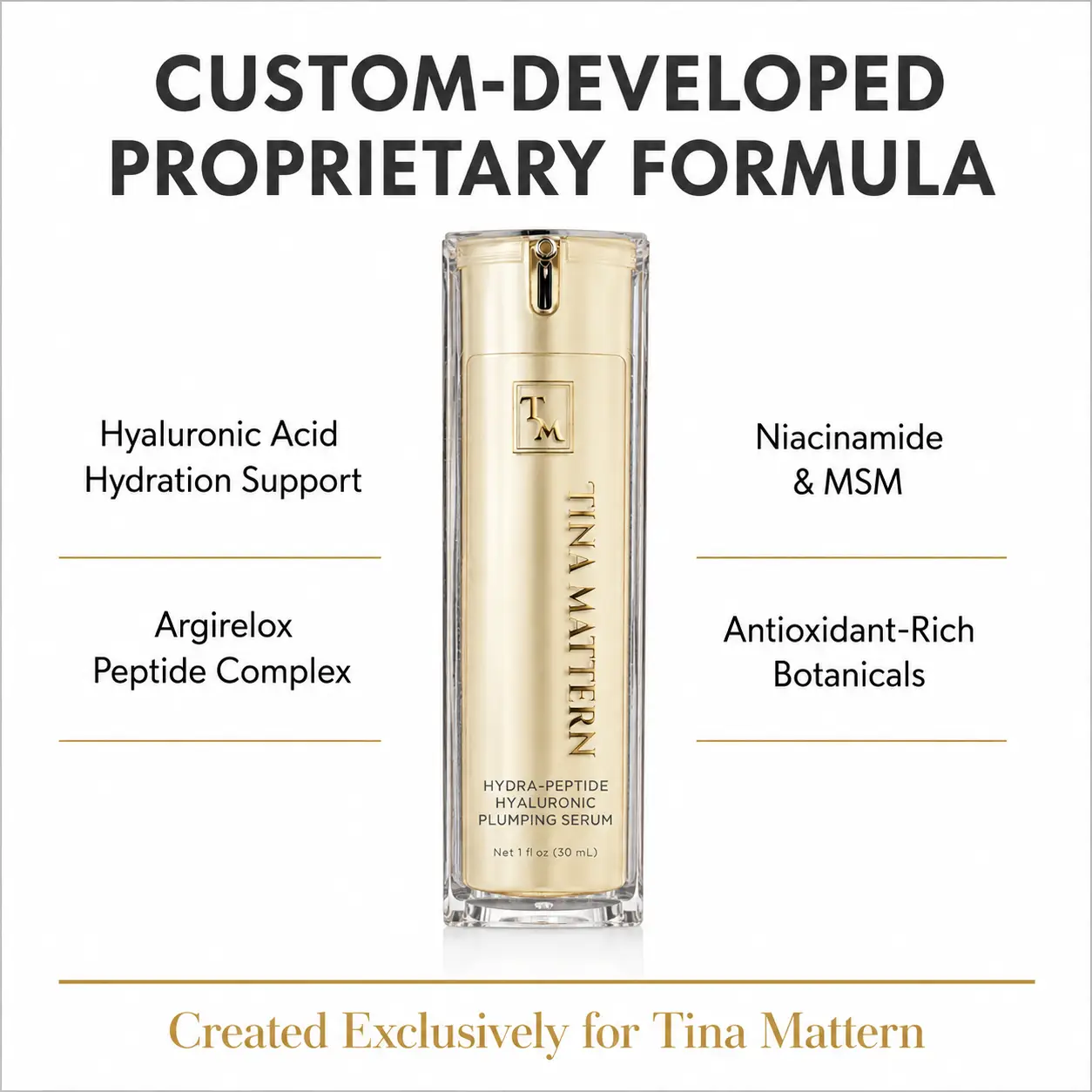 Tina Mattern Hydra-Peptide Serum 4 Tina Mattern Hydra-Peptide Serum Custom-Developed Proprietary Formula
