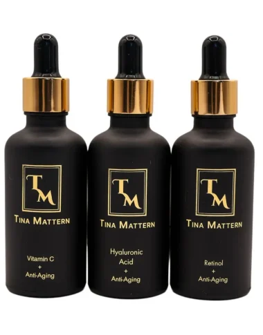 Tina Mattern anti-aging skincare set.